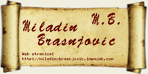 Miladin Brašnjović vizit kartica